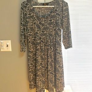 Grey and black pattern dress